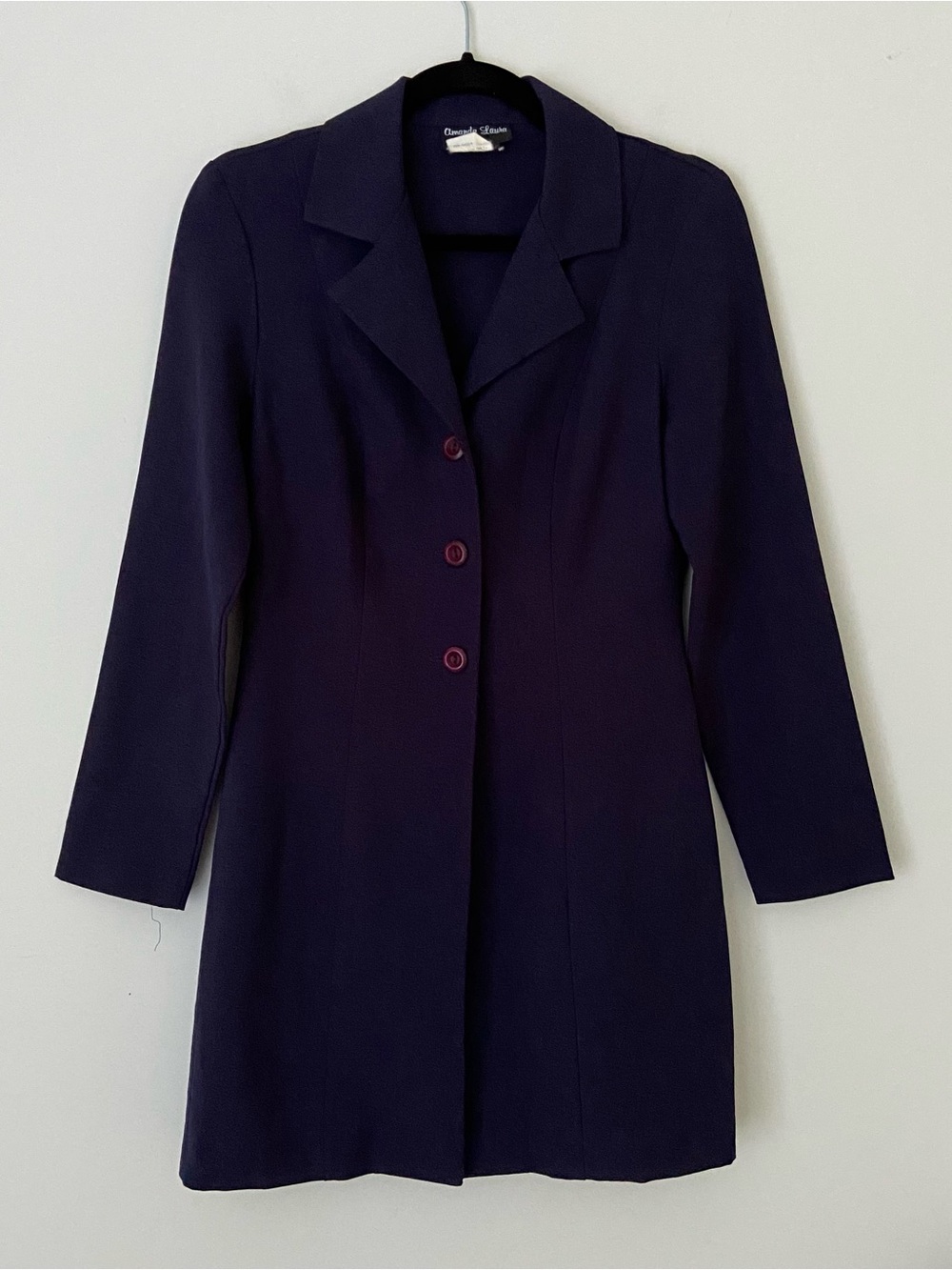 Amanda Laura XS/XXS Navy Blue Blazer Jacket Made in USA